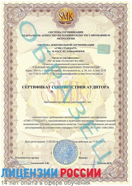 Образец сертификата соответствия аудитора Луга Сертификат ISO 13485